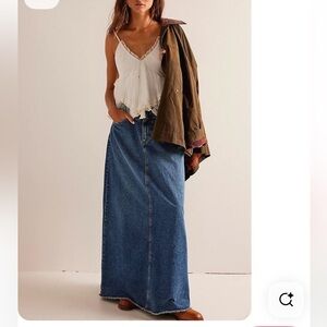 Denim mid rise Maxi/midi Skirt